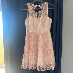 Fit & flare pink dress